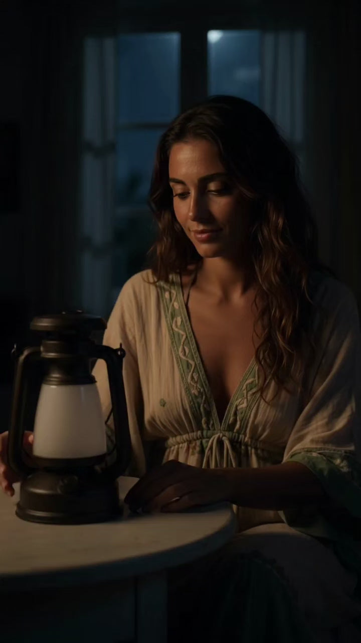 Mira's Beach Hut - Retro Solar Glow Lantern