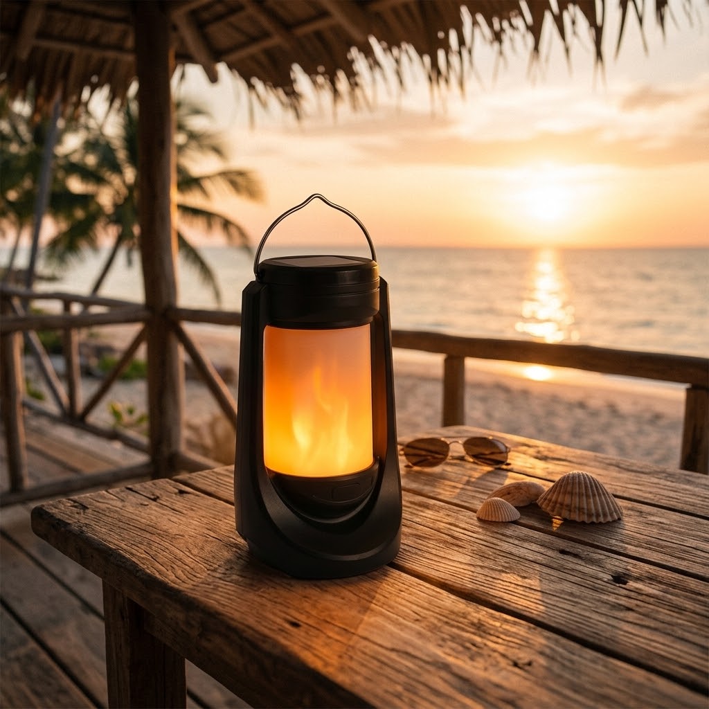 Solar Rechargeable Lantern Lamp - 3 Modes | Mira's Beach Hut Exclusive