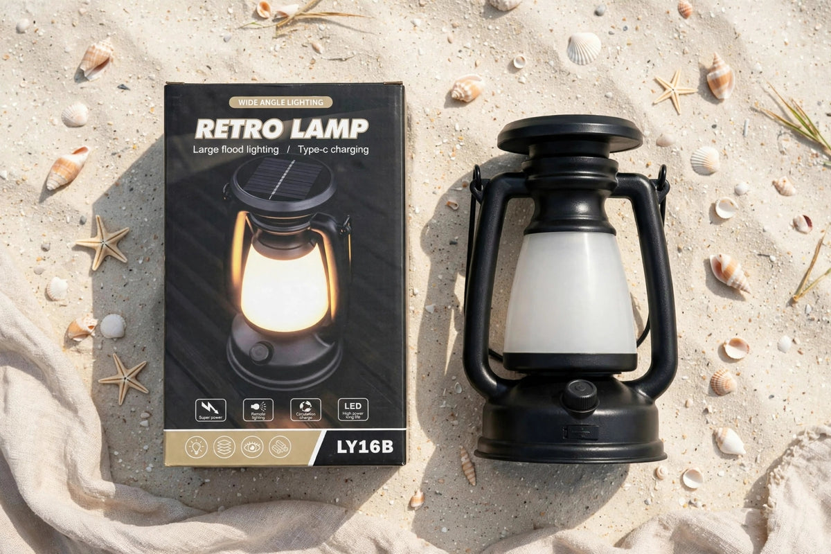 Mira's Beach Hut - Retro Solar Glow Lantern