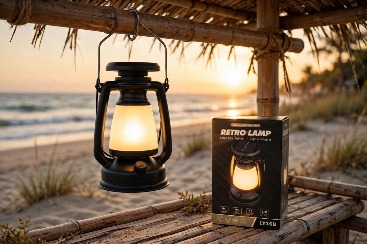 Mira's Beach Hut - Retro Solar Glow Lantern