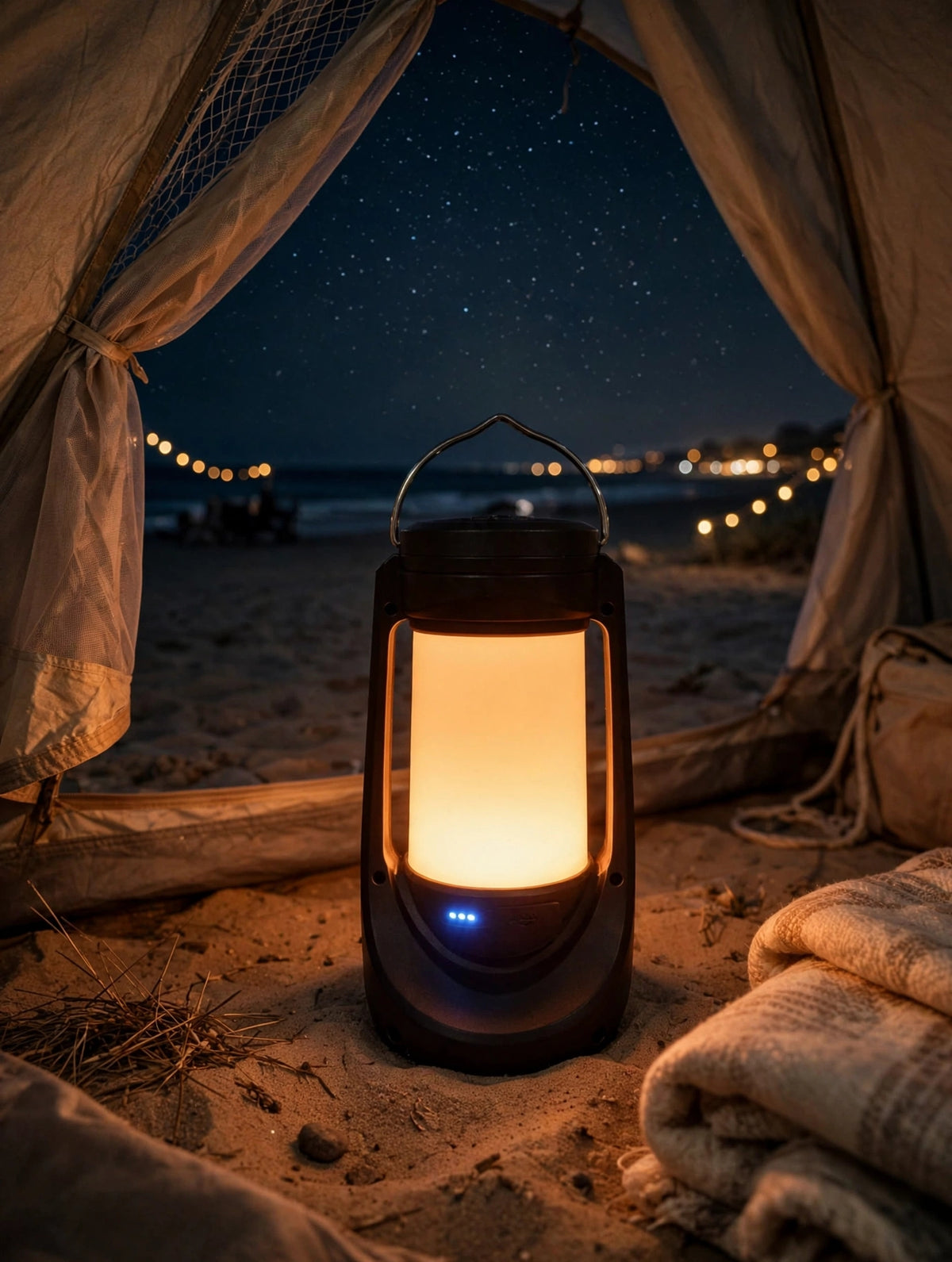 Solar Rechargeable Lantern Lamp - 3 Modes | Mira's Beach Hut Exclusive